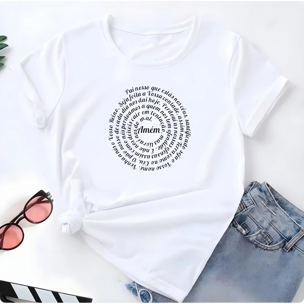 Blusa T-shirt Linda Camiseta Feminina Oraç~~a~ Camisa
