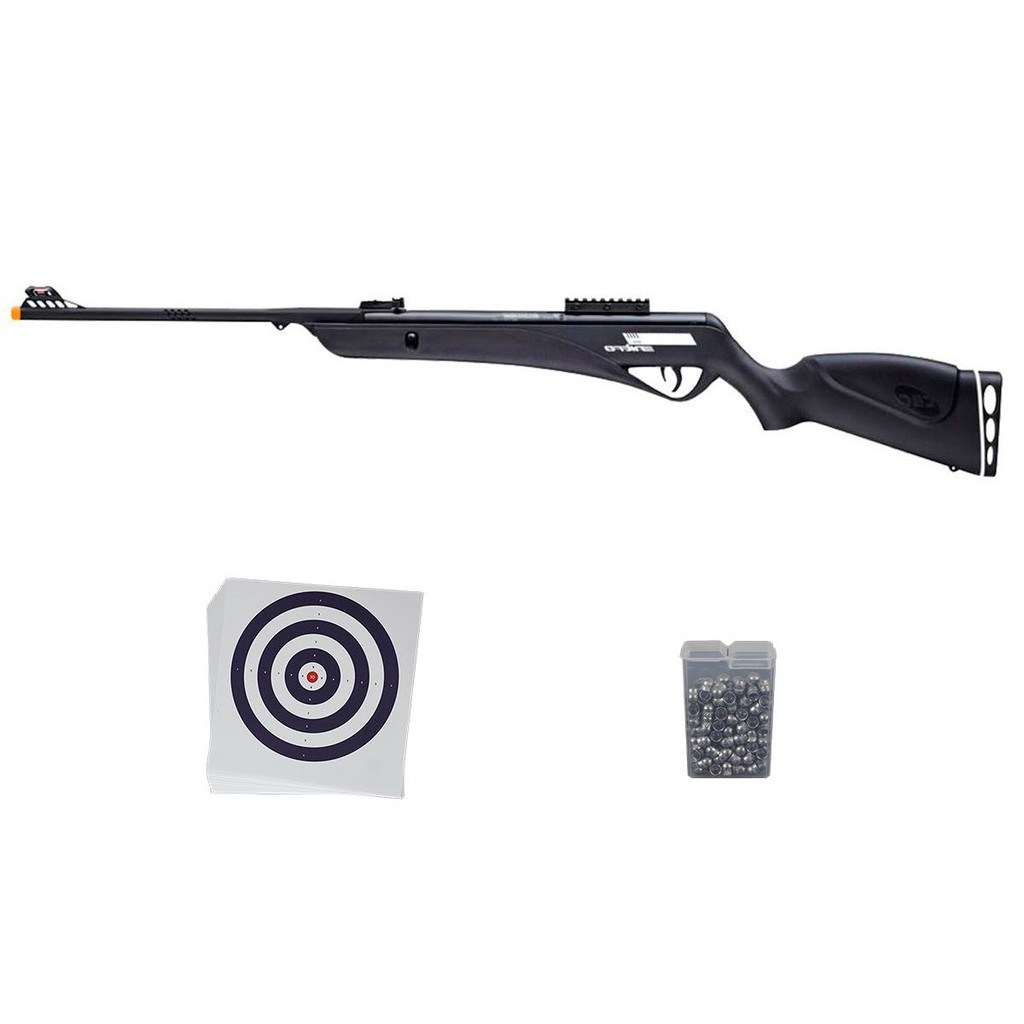 Carabina Espingarda Rifle de Pressão Jade Pro Nitro Preta 6.35mm - CBC + Acessórios em Oferta na Shopee