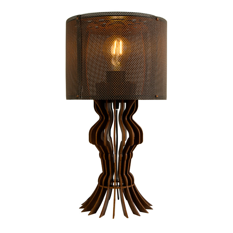 Abajur Luminária Mesa Madeira Mdf Sala Quarto Criado Mudo