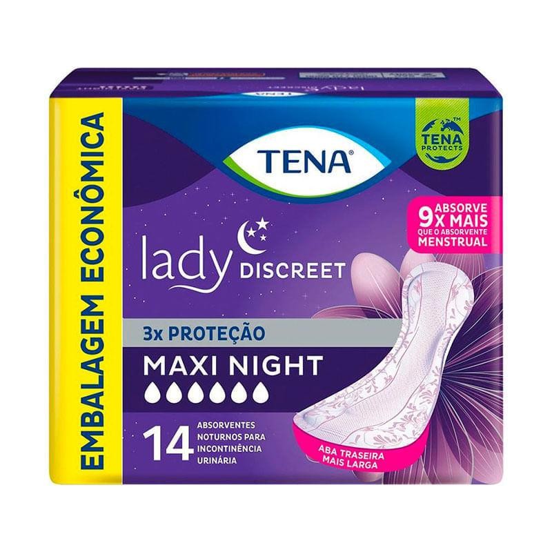 Absorvente Para Incontinência Urinária Lady Discreet Maxi Night 14 Unidades - Health