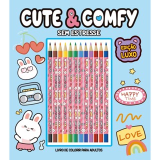 Cute & Comfy Sem Estresse - Edição de Luxo - 12 Lápis de Cor em Oferta na Shopee