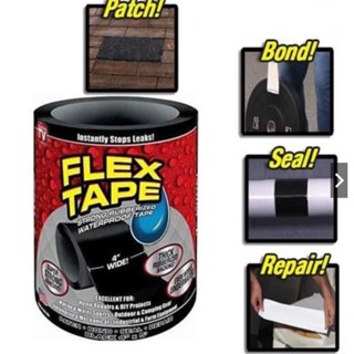 Fita Flex Tape Preta 10cm X 150cm Cola Tudo Multi Aplicação em Oferta na Shopee