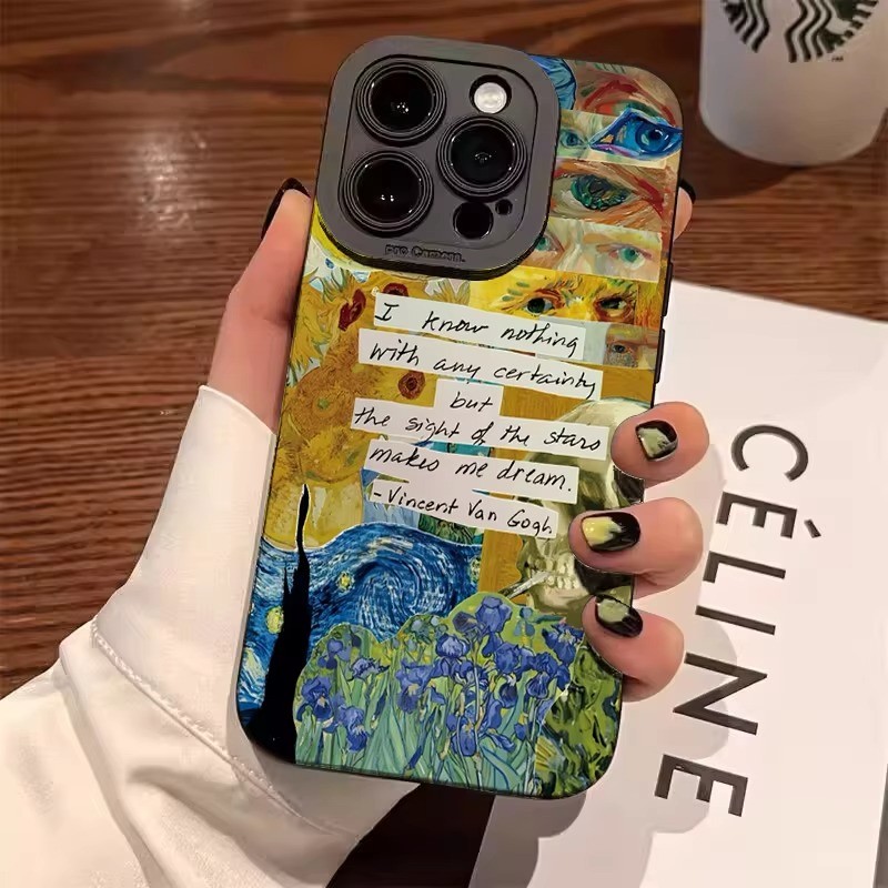 Van Gogh Splatter Pintura Caso De Telefone Para Samsung A06 A55 A15 A05s A35 A16 A12 A26 A36 A56 A25 A24 A54 A52 Capa Ma