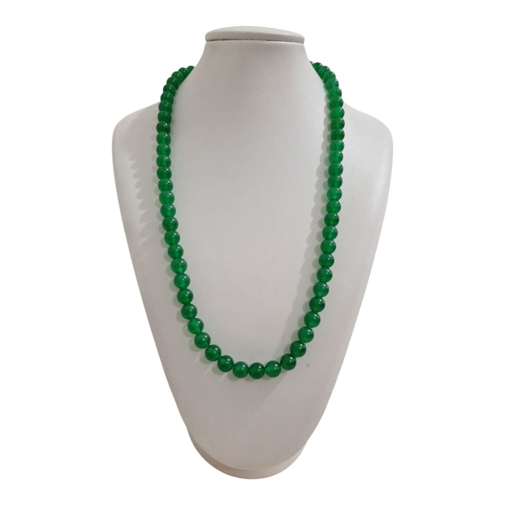 Colar de Jade Verde 8mm Pedra Natural Regulável em Oferta na Shopee