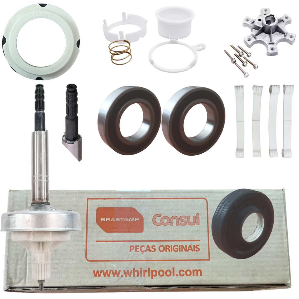 Kit Mecanismo Compativel Brastemp E Consul Ative 11kg C/suporte Bwg11 Bwu11 Bwk11 Bwj11 Eixo Longo em Oferta na Shopee