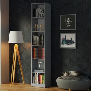 Estante Livreiro com 6 Nichos Cinza 6906 Madesa XP em Oferta na Shopee