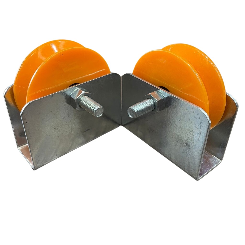 Kit 2 Rodinha Roldana Com Caixa Capa Fechada Nylon 2.1/2 Pol Tipo V Portão Residencial Deslizante Casa Edificio em Oferta na Shopee