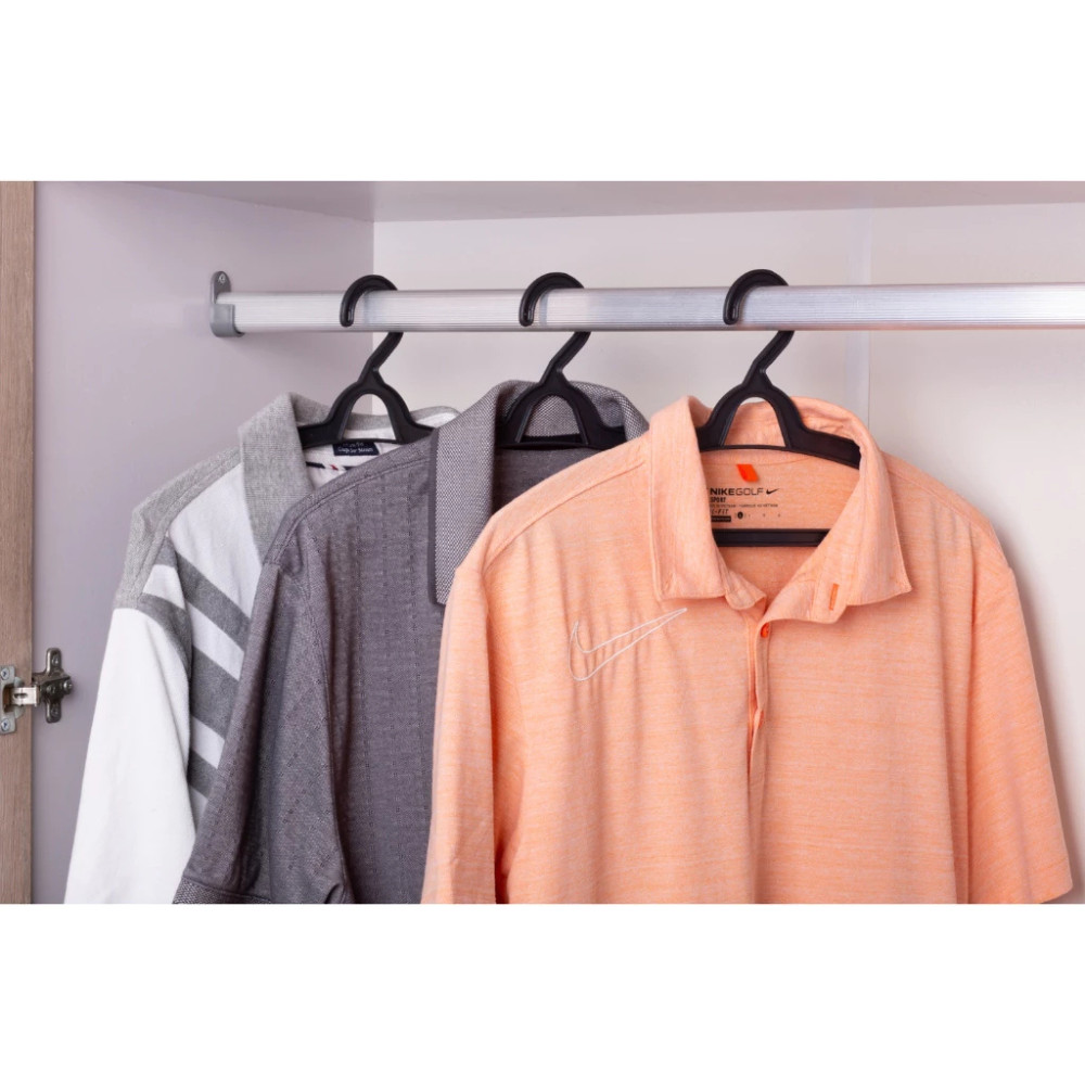 Cabide Adulto Preto Kit 100 Cabides Reforçados Organizar Roupas *ENVIO IMEDIATO*