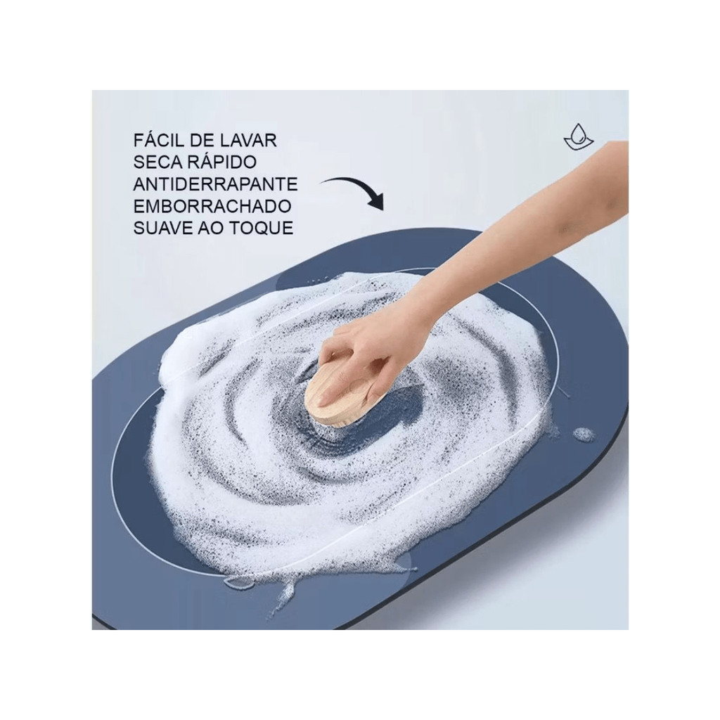 Tapete De Banho Absorver Água Banho Carta Gráfica Antiderrapante Para Banheiro