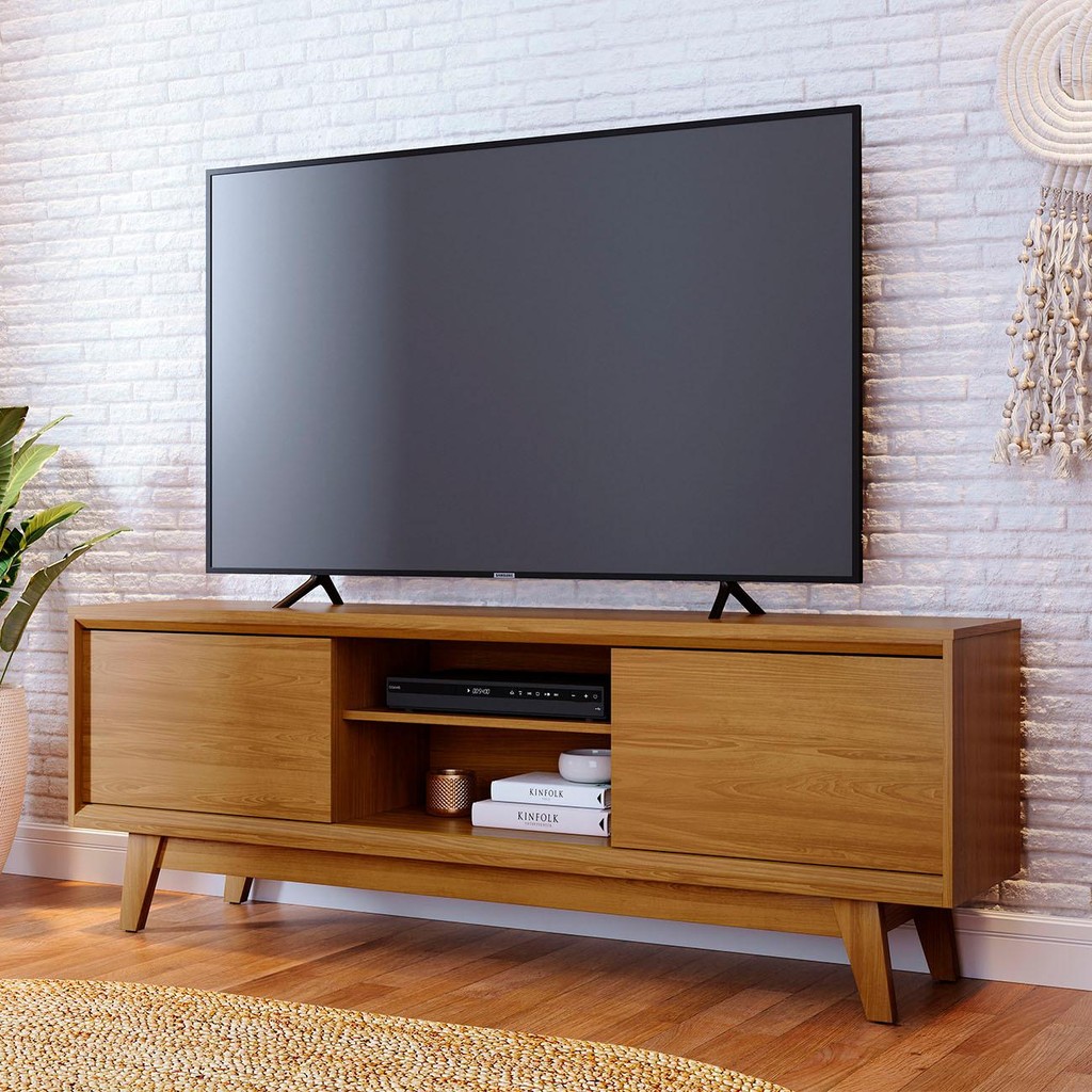 Rack Bancada de TV 70 Pol 164cm Gaia Z10 Cumaru - Mpozenato em Oferta na Shopee