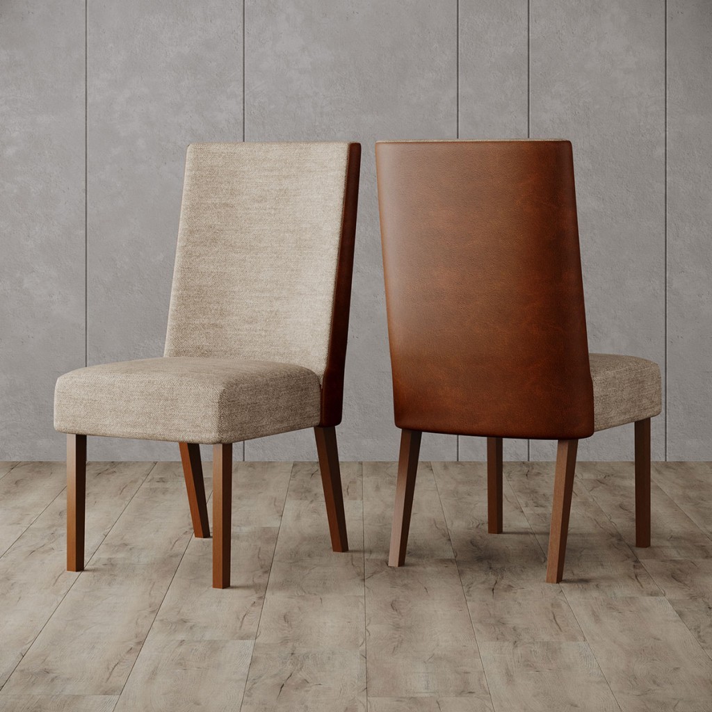 Cadeiras Kit 2 Cadeiras anne Nature/Caramelo/Creme - Henn em Oferta na Shopee