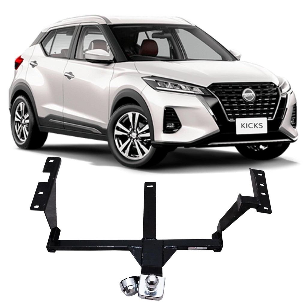Engate Reboque Kicks 2º Geração 2022/2023 Fixo Tração 500kg c/ Bola Cromada Braconi-IM-225 em Oferta na Shopee