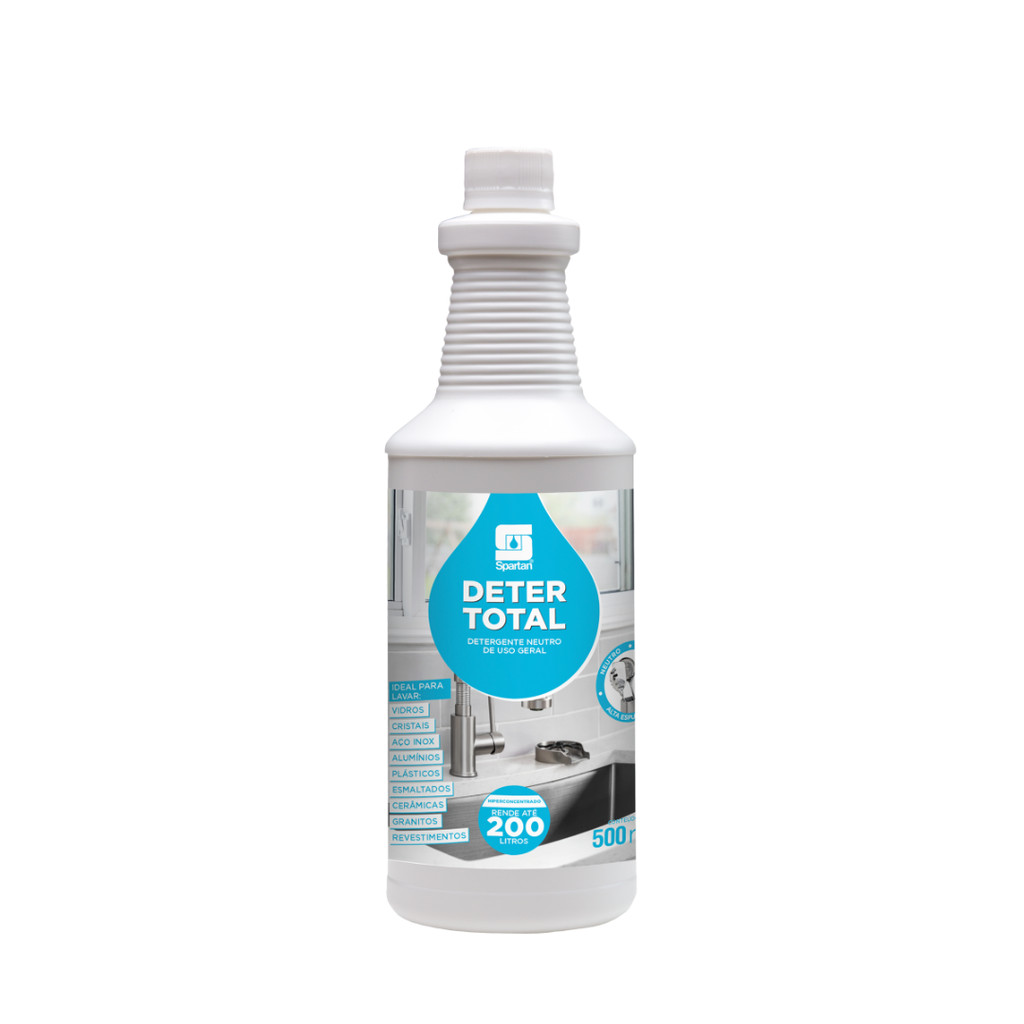 Detergente Deter Total 500ml Spartan - Versátil e Custo Beneficio - Home & Living