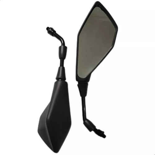 Retrovisor Kawasaki Z400 Lente Plana Anti Reflexo Rosca Honda Yamaha Haste Longe e Curta · foto 2
