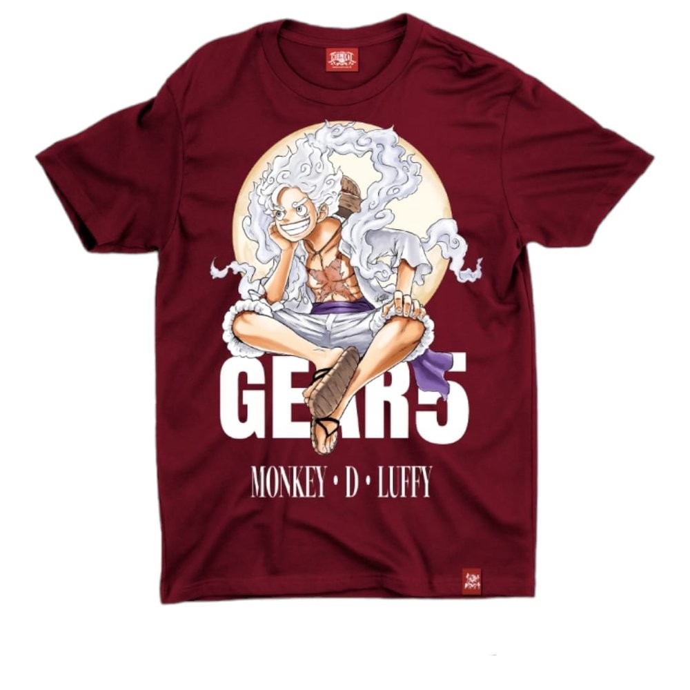 Camiseta Juvenil One Piece - Luffy Gear Five Bordo