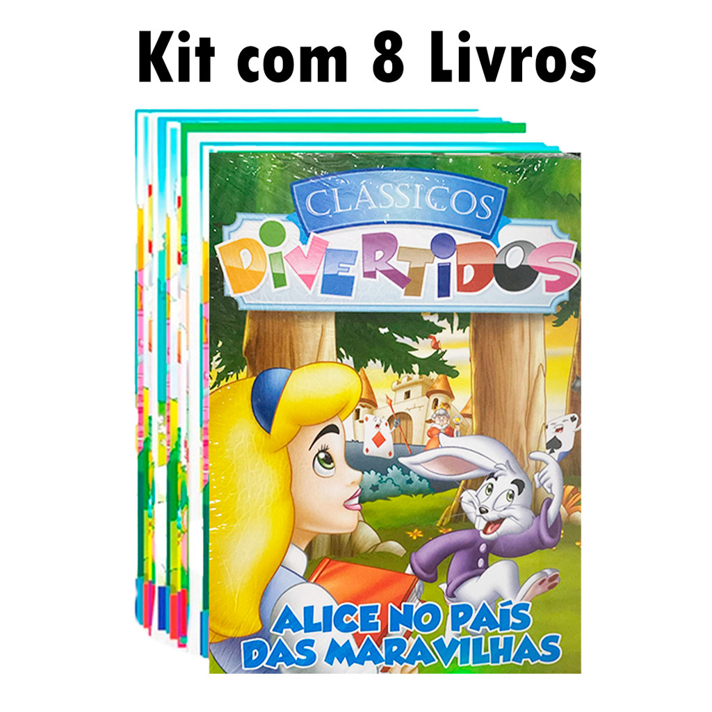 Kit com 8 livrinhos infantis - Clássicos Divertidos