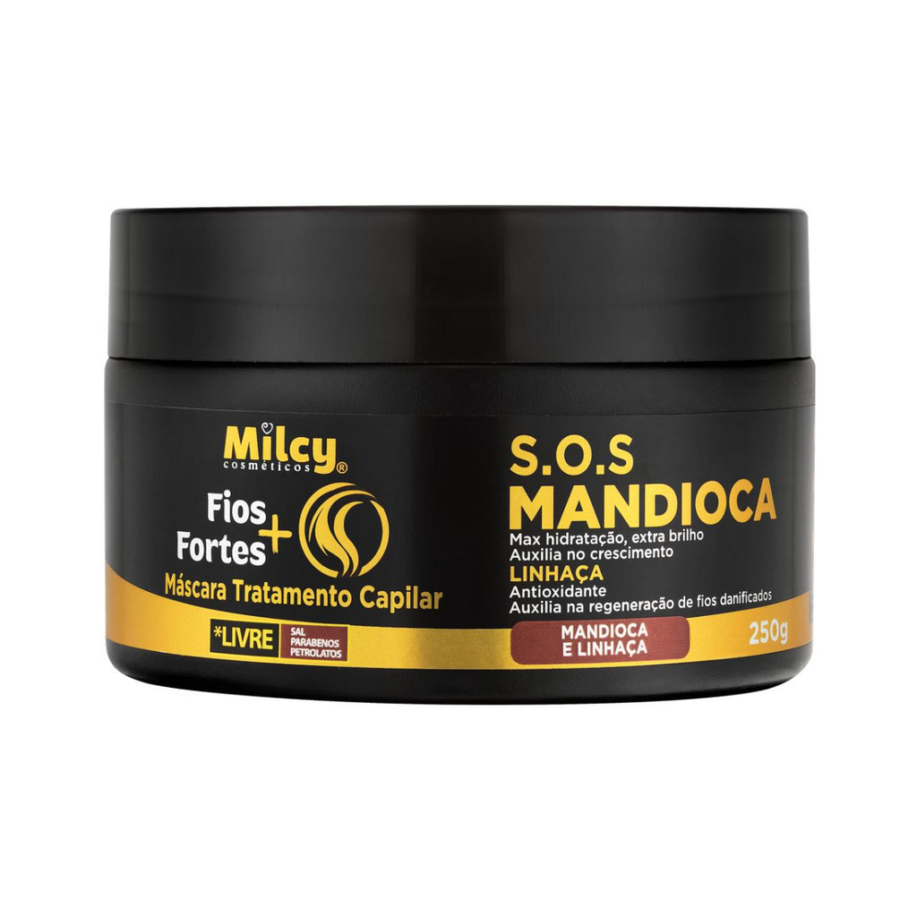 Mascara Capilar SOS Mandioca Fios Fortes Milcy 250G em Oferta na Shopee