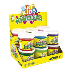 Slime Kimeleka Caixa com 12 Unidades Art Kids Acrilex 180g Cores Variadas