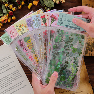 6 Folhas Autocolantes Vintage Botanical Garden Series Stickers Jornal Deco Decalques Flores DIY em Oferta na Shopee