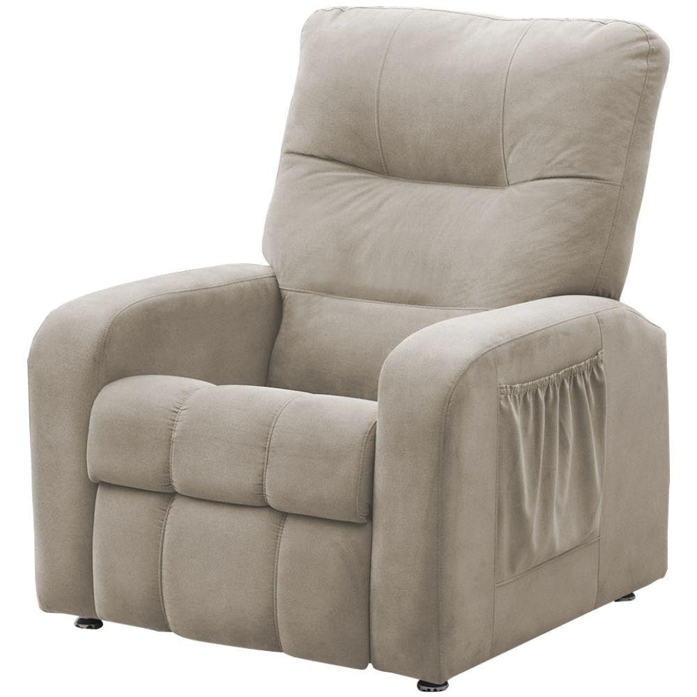 Poltrona do Papai Reclinável Turim Veludo Bege - JS Móveis em Oferta na Shopee