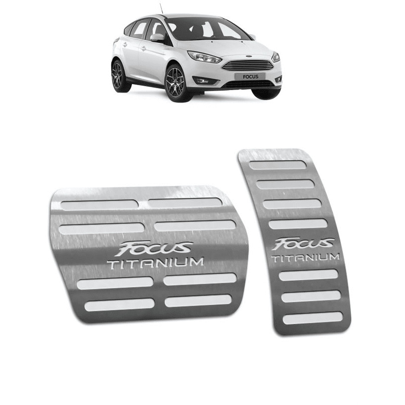 Pedaleira Focus Titanium 14/19 Automático Aço Inox - Não fura o pedal em Oferta na Shopee