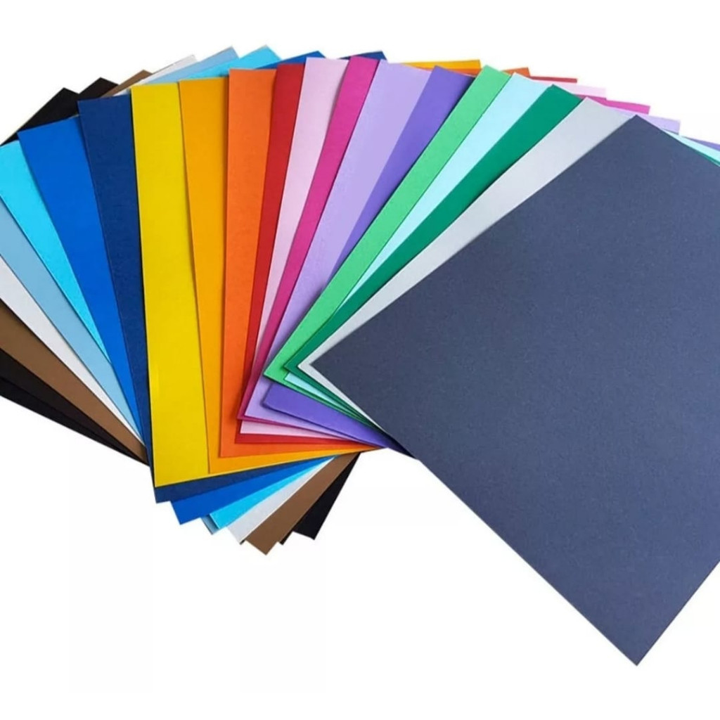 Papel Color Plus 180g A4 50 Folhas Rosa Azul Amarelo Verde Vermelho  Masterprint
