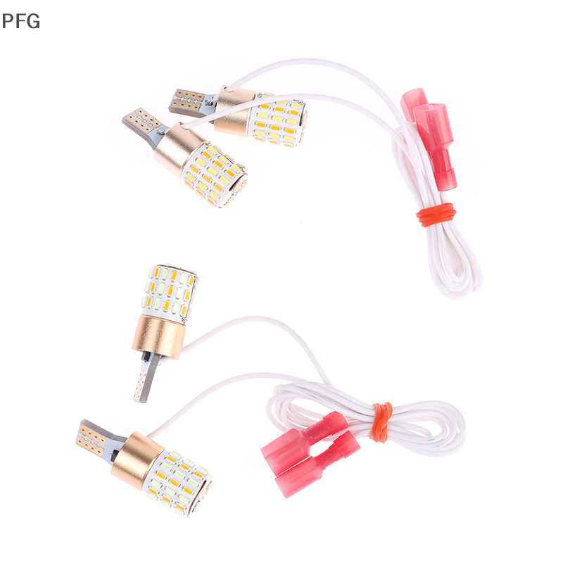 PFG 2 Unidades Motocicleta Bicicleta T10 Led W5W Luz Lateral De Cor Dupla Drl Lâmpadas De Sinalização FG