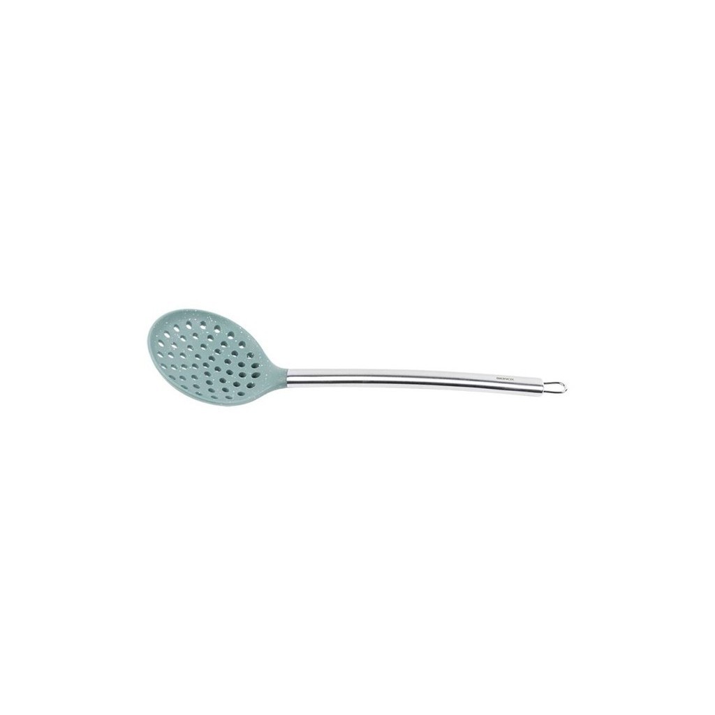 Espumadeira Aço Inoxidável Base Silicone 34,5 cm Cor Verde Linha Duo Brinox - Home & Living