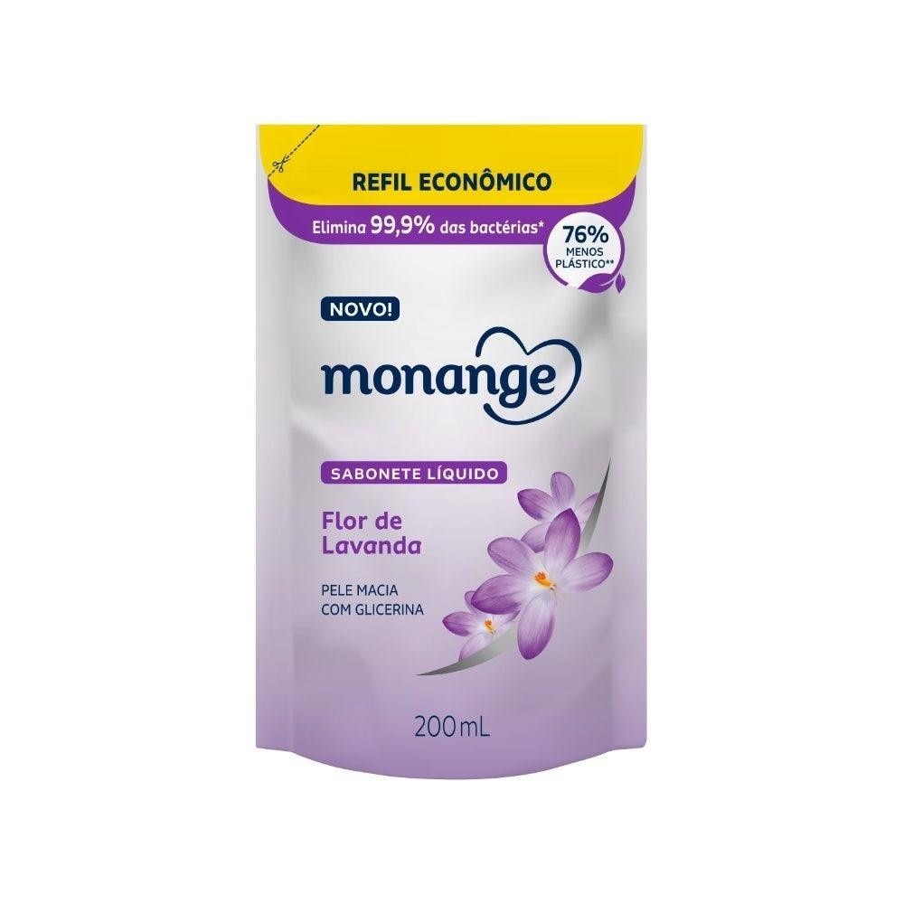 Sabonete Monange Flores De Lavanda Refil 200ml em Oferta na Shopee
