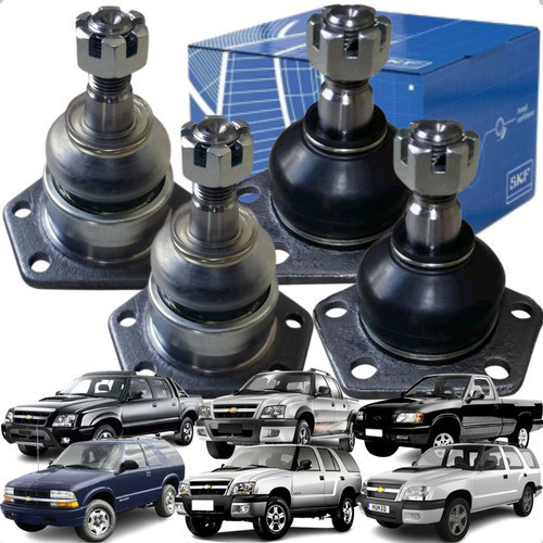 Kit 4 Pivô Skf Suspensão Superior Inferior Gm S10 Blazer