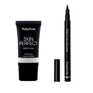 Kit Primer Facial Ruby Rose Skin Perfect HB8086 + Caneta Delineadora Professional Ruby Rose Hb090