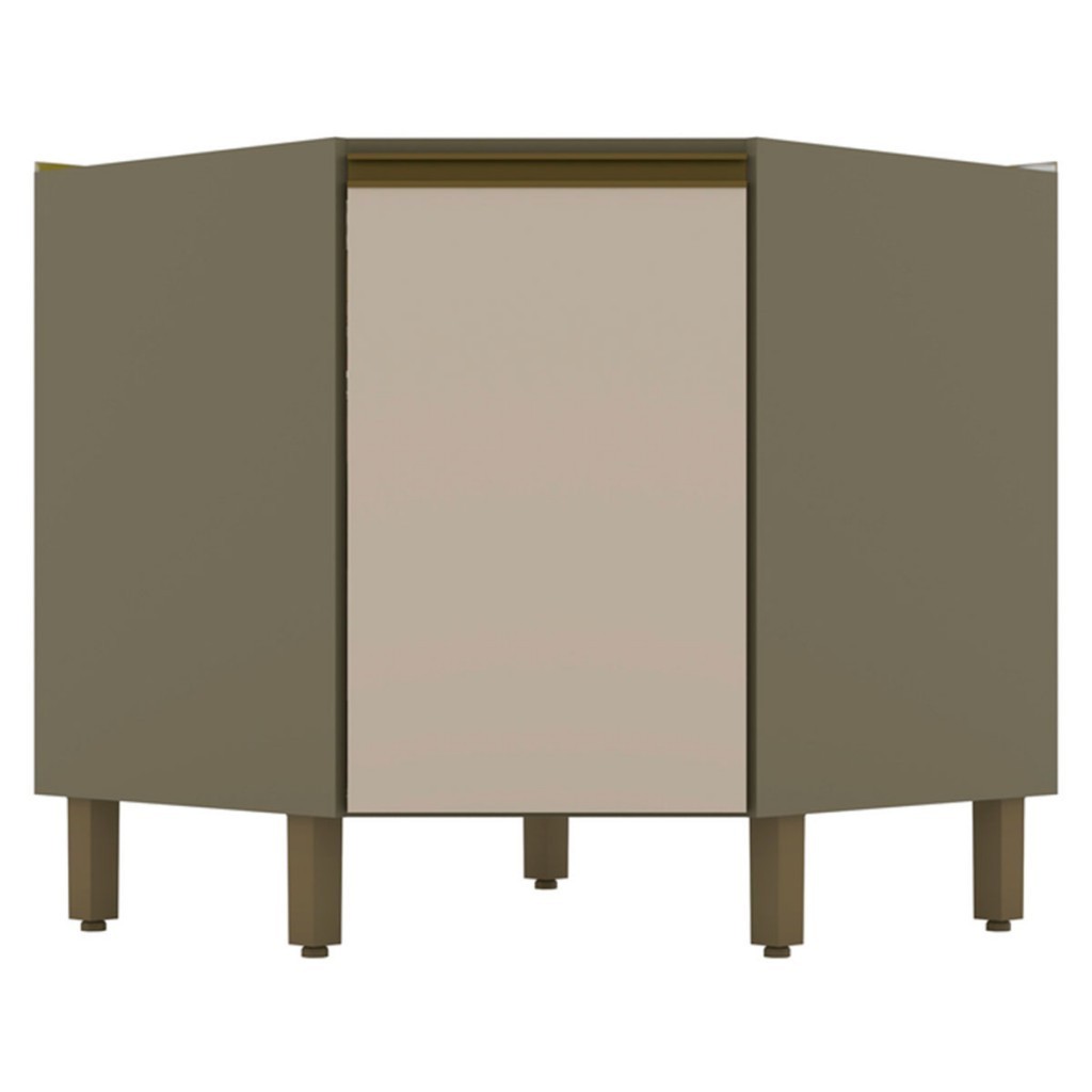 Armário de Cozinha para Canto Évelin 1 Porta 1 Prateleira Duna/Cristal - Henn em Oferta na Shopee