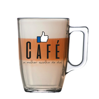 Caneca de Vidro Milão Like Coffee 330ml - Ruvolo em Oferta na Shopee