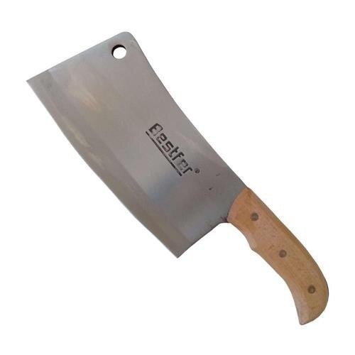 Bestfer Cutelo Profissional Faca de Aço Manganes 8,5" de 21cm Full Tang Cabo de Madeira