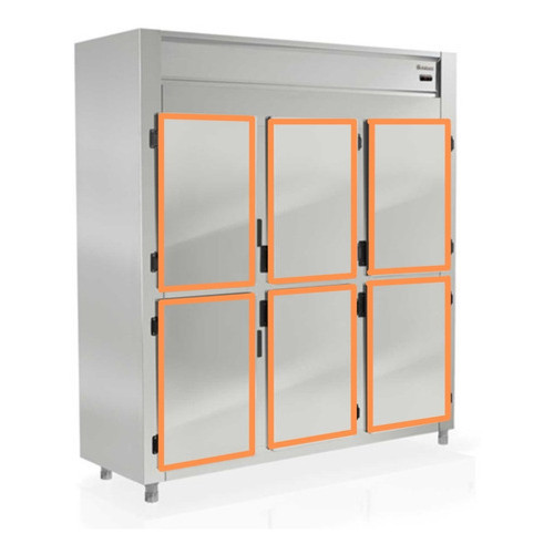 Kit 6 Borracha Gaxeta Refrigerador para Gelopar Grep 6p  46x68