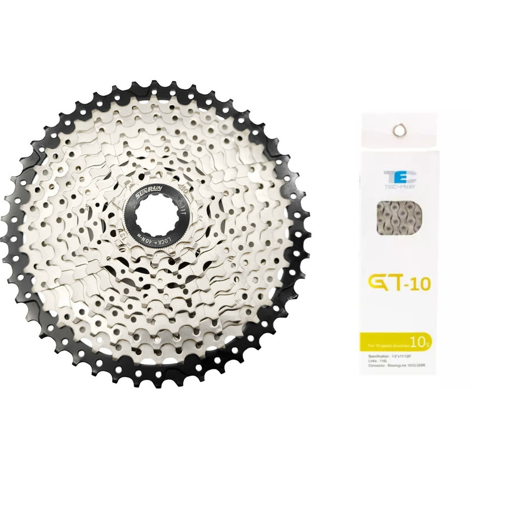 Kit Cassete 10v 11-46d K7 Corrente Tec 10v bike Mtb Speed
