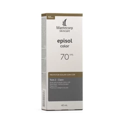 Protetor Solar Facial Episol Color Claro Tom 2 FPS70 40g