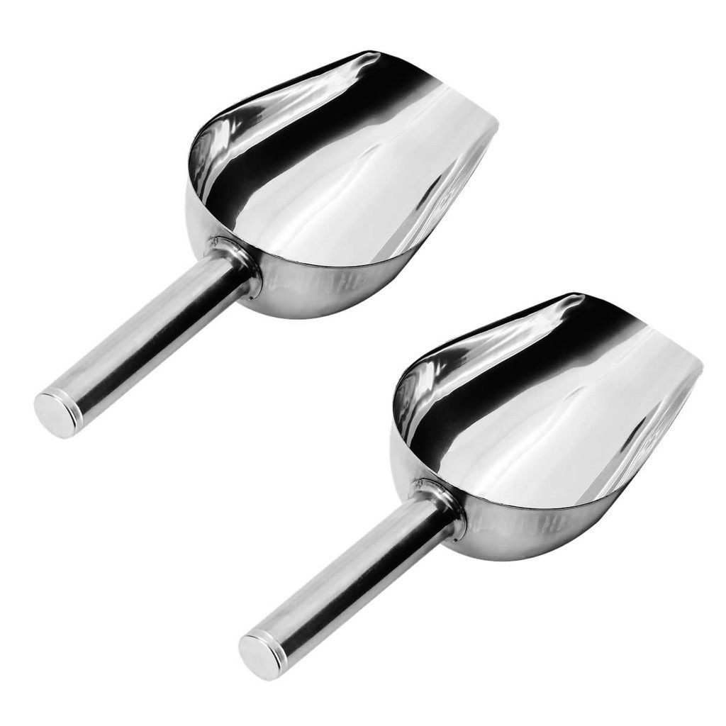 Kit 2un Pá Para Gelo Inox Pegador Grande Para Balde De Gelo