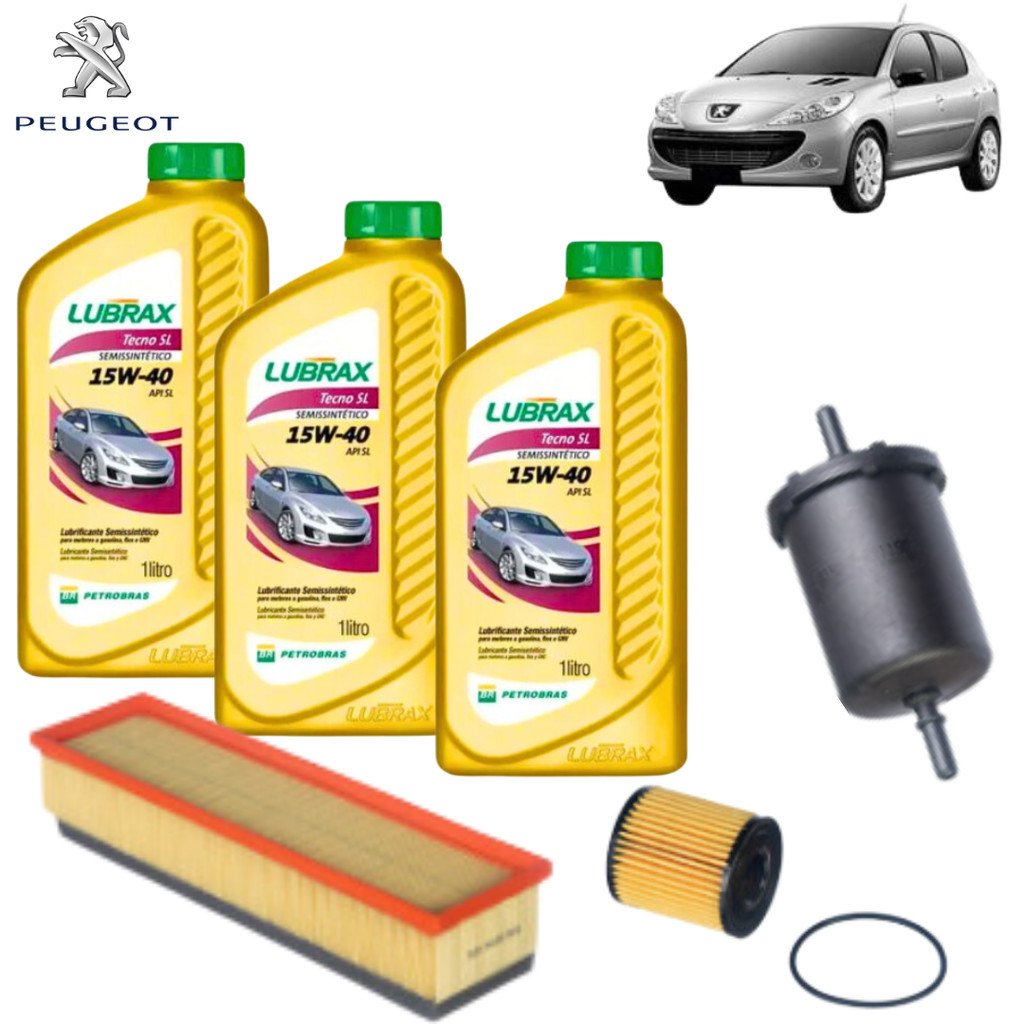 KIT TROCA DE ÓLEO PEUGEOT 207 1.4 8V 2008>2015