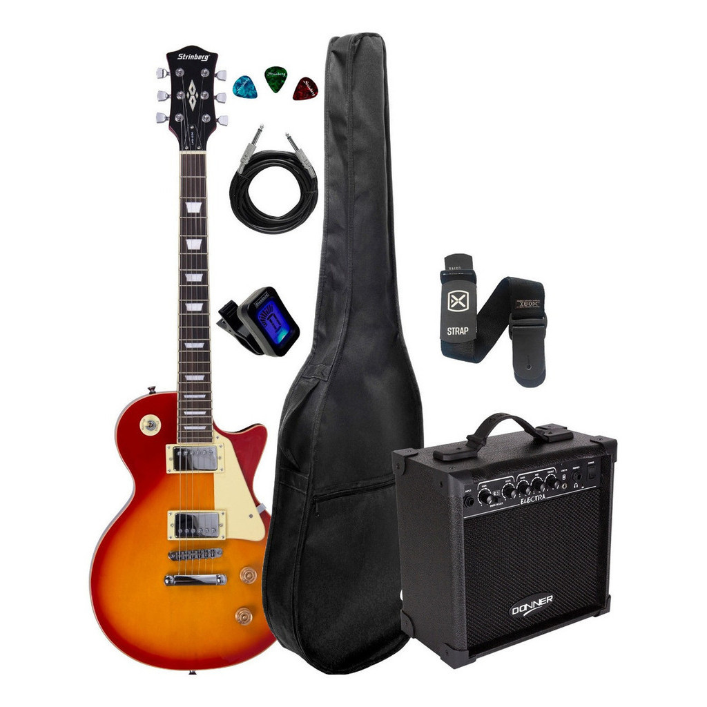 Guitarra Strinberg Lps230 Cs Cherry Sunburst Kit Cubo Capa