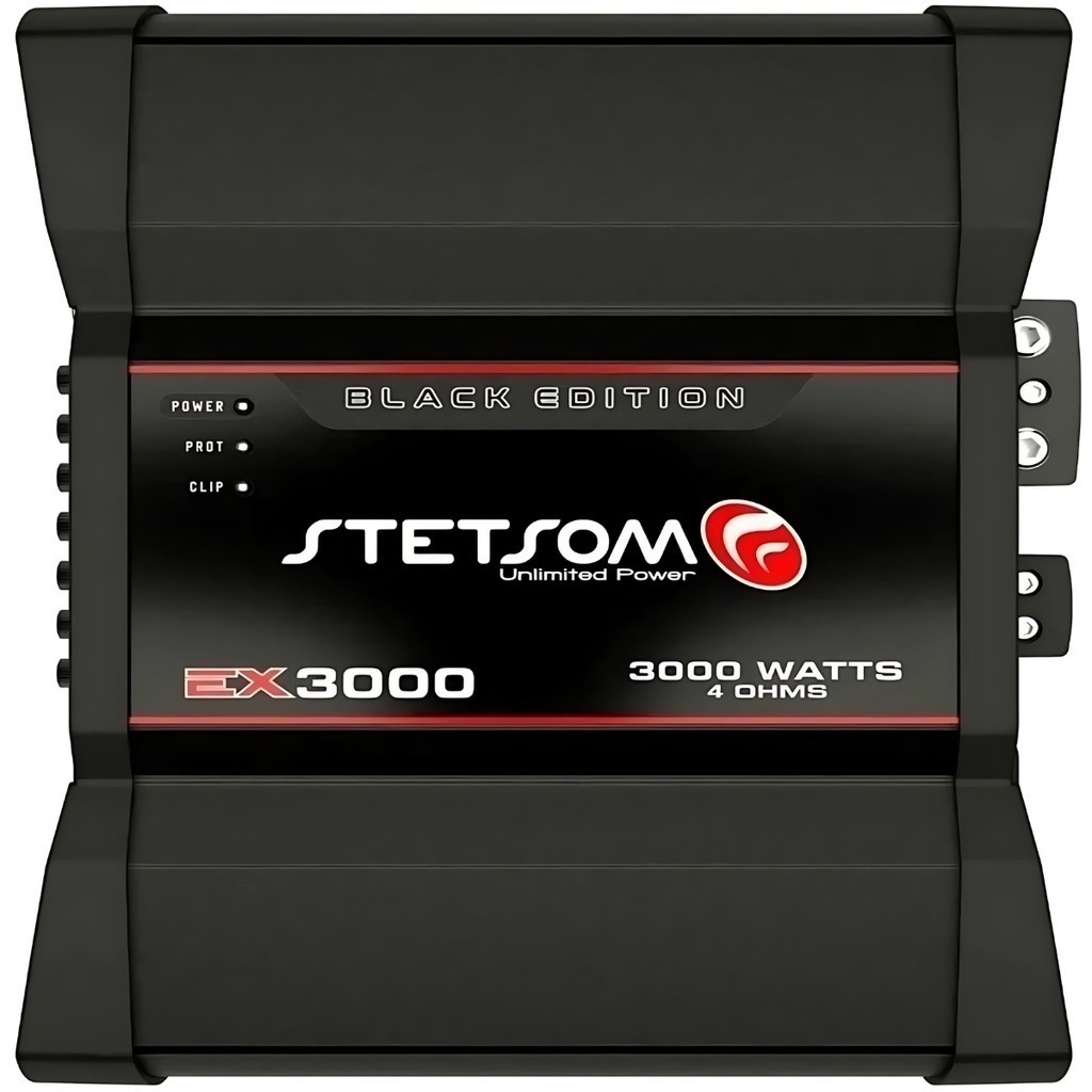Módulo Amplificador Digital Stetsom EX3000 Black 3000 Watts Rms 1 Canal - 1 Ohm