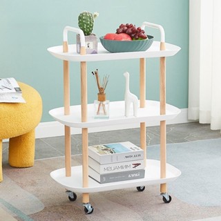 Casa trole de três camadas ins estilo de jantar removível carrinho de armazenamento de coz...