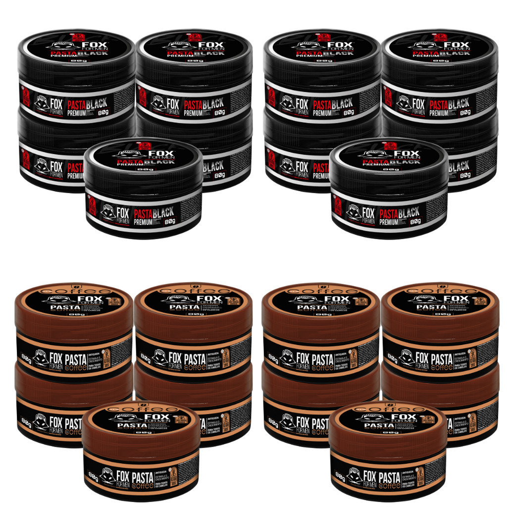 Pasta Modeladora Black 10 UNI Pasta Modeladora Cofe Fox 80g 10 UNI