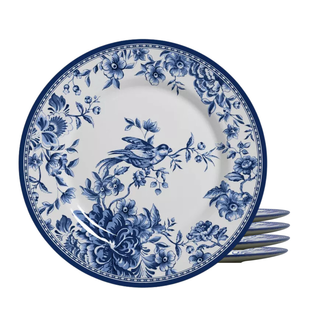 Jogo De Pratos Sobremesa Cerâmica 20cm Kit 4pcs Chinese Garden Alleanza em Oferta na Shopee