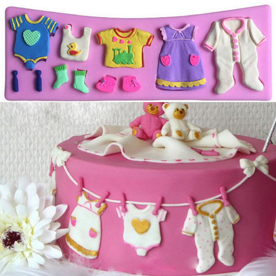 MOLDE DE SILICONE ROUPA DE BEBÊ