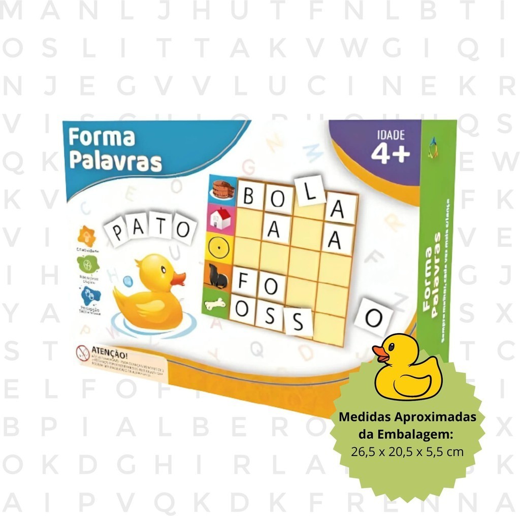 Detalhes do Jogo Didático Infantil Forma Palavras Pais e Filhos - 3003-1