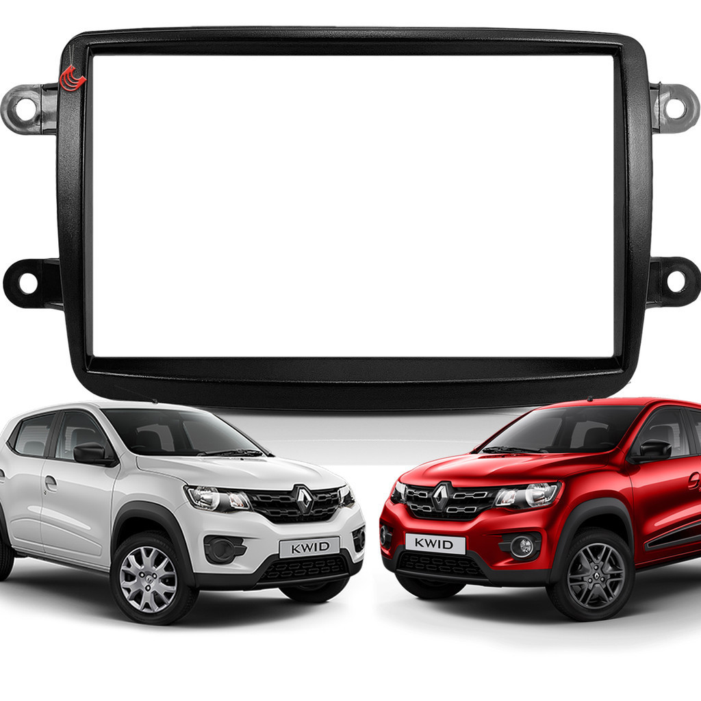 Moldura Painel 2 Din Central Multimidia Dvd Mp5 Padrão Japonês Preta Renault Kwid 17/22 em Oferta na Shopee
