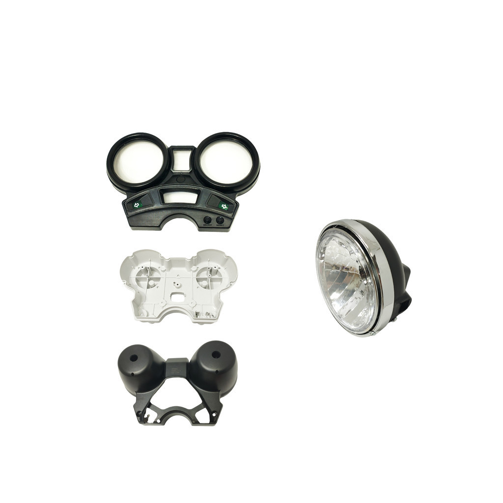 Farol Fazer 250 Aro Cromado e Carcaças Painel 2007 2008 2009 Superior Aro Metal Preto