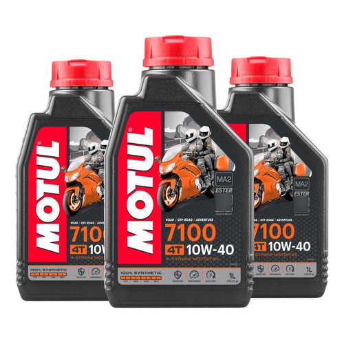 Kit Óleo Motul 7100 4t 10w40 3 Litros Loja Oficial Motul em Oferta na Shopee
