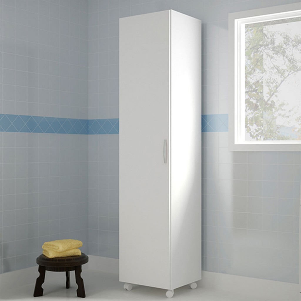 Armário Multiuso 1 Porta Branco - Pnr Móveis em Oferta na Shopee